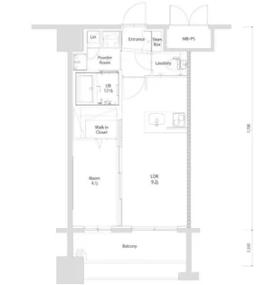 エンクレスト博多EXCEED【6階】の間取り