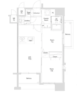 エンクレスト博多EXCEED【6階】の間取り