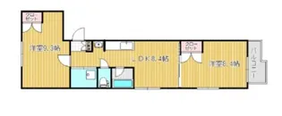 2LDKの間取り画像