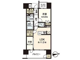 パークホームズ大濠公園フロント【3階】の間取り