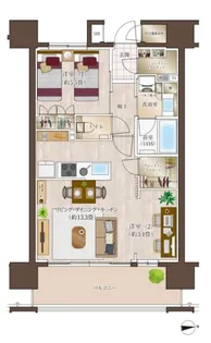 パークホームズ大濠公園フロント【14階】の間取り