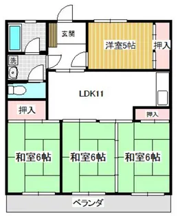 福岡県久留米市長門石5丁目【マンション】の間取り