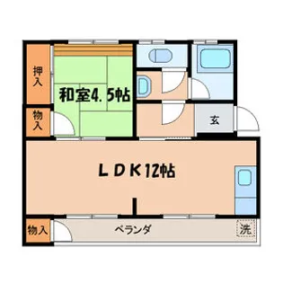 津川アパート【101号室】の間取り
