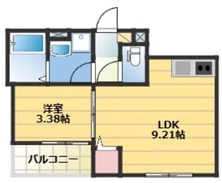 GAIA 櫛原【2階】の間取り