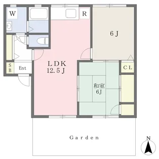 ドエリング朝妻【102号室】の間取り