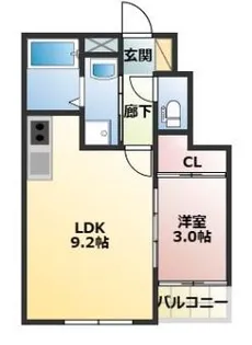 The Trinity 東櫛原【1階】の間取り