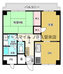 エバーライフ通町【4階】の間取り