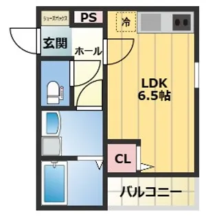 THE NOBLES 六ツ門【1階】の間取り