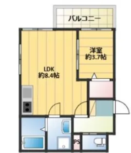 THE NOBLES 久留米西町【1階】の間取り