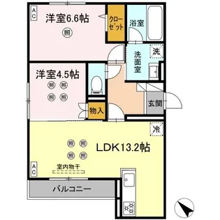 D-ROOM半道橋【3階】の間取り