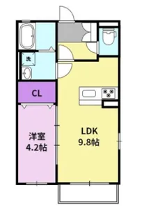 メゾンシュクレ【1階】の間取り