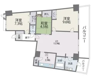 アイランドシティ・インフィニガーデン イースト棟【2階】の間取り