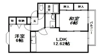 ホワイトハイツYAMASAKI【1階】の間取り