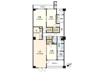 Brillia平尾浄水【2階】の間取り