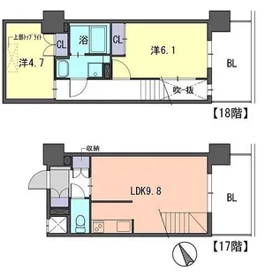 F・PARC GRANDMARK天神の間取り