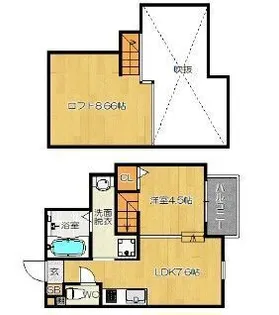 DreamStage空港Speranza【103●号室】の間取り