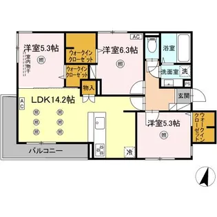 D-ROOM grace(グラース)【2階】の間取り