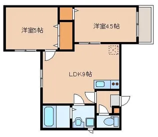 ガナーリア天神Ⅱ【1階】の間取り