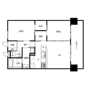 YAKUIN SQUARE【1213●号室】の間取り