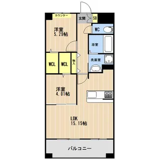 LIBTH上牟田WEST【8階】の間取り