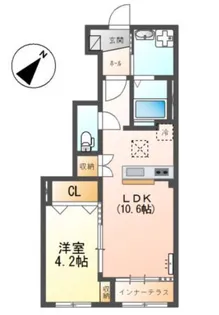 ベルメゾン矢取【103号室】の間取り
