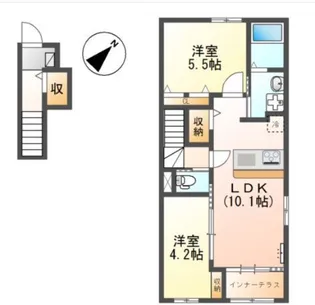 ベルメゾン矢取【2階】の間取り