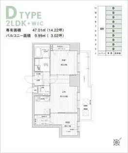 グランフォーレラグゼ博多駅南【2階】の間取り