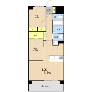 LEGEND東比恵【9階】の間取り