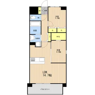 LEGEND東比恵【2階】の間取り