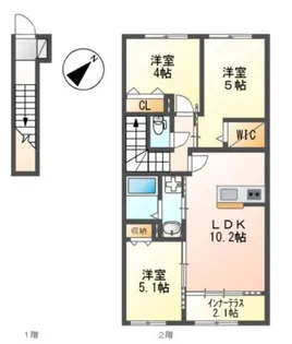 マリヤージュ【201号室】の間取り