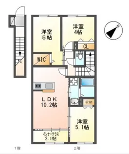 マリヤージュ【202号室】の間取り