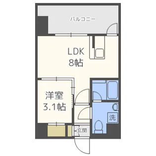 ドゥーエ赤坂【7階】の間取り