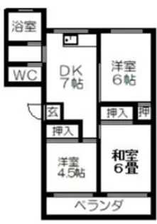 コーポイイダ【303号室】の間取り