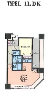 KDXレジデンス大濠ハーバービュータワー【10階】の間取り