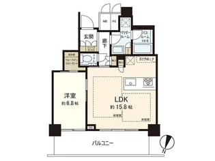 プレミスト天神赤坂タワー【8階】の間取り