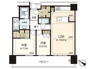 グランドメゾン福岡 The Central Luxe【14階】の間取り