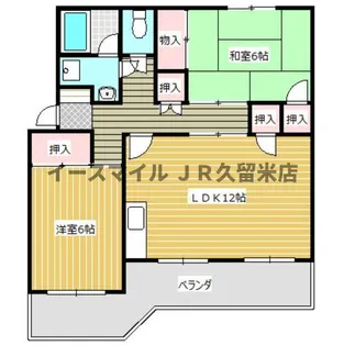 グリーンハイツ飯田【2階】の間取り