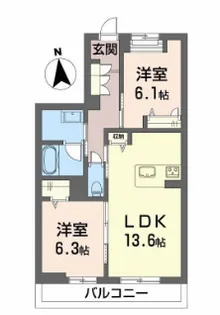 シャーメゾンレジデンス夜明【3階】の間取り