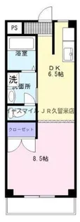 クラウン2津福【4階】の間取り