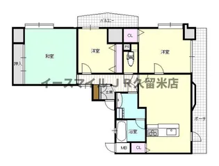 シティマンション久留米Ⅴ【4階】の間取り