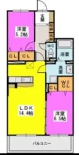 プレジデント正弥博多【5階】の間取り