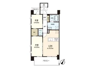 Gloria Terrace Duo 【5階】の間取り