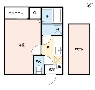 コンフォートベネフィス大橋南Ⅰ【2階】の間取り