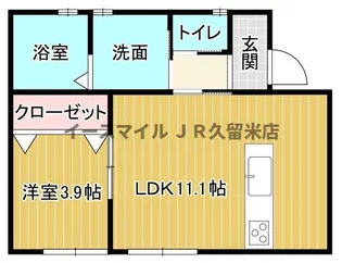 シャンドゥ・フルール【B103号室】の間取り