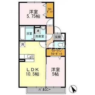 オリーヴァ上津 A棟【2階】の間取り