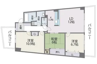 アイランドシティ・インフィニガーデン イースト棟【7階】の間取り