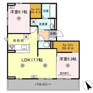 D-ROOM筥崎宮前【3階】の間取り