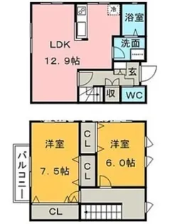 ラフィネ壱番館の間取り