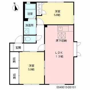 ビューハイツ小森野 D棟【1階】の間取り
