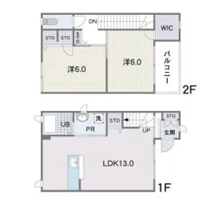 コアパルモB棟の間取り